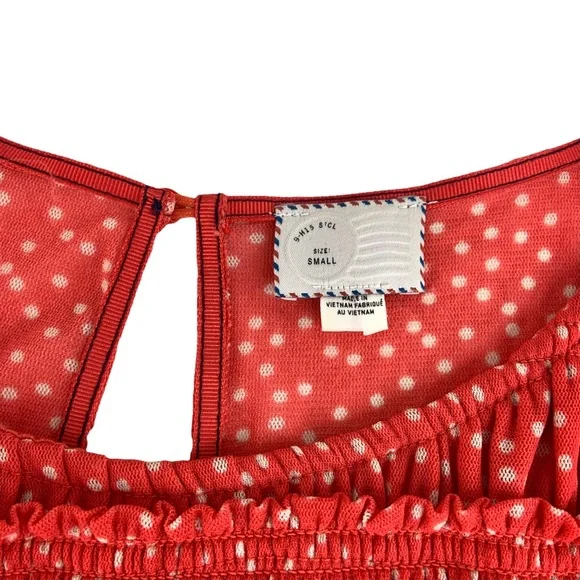 Anthropologie Postmark Orange Polka Dot Dress - Picture 4 of 7